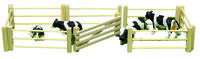 Kids Globe Houten afrastering 6-delig inclusief hek 1:32 - Accessoires