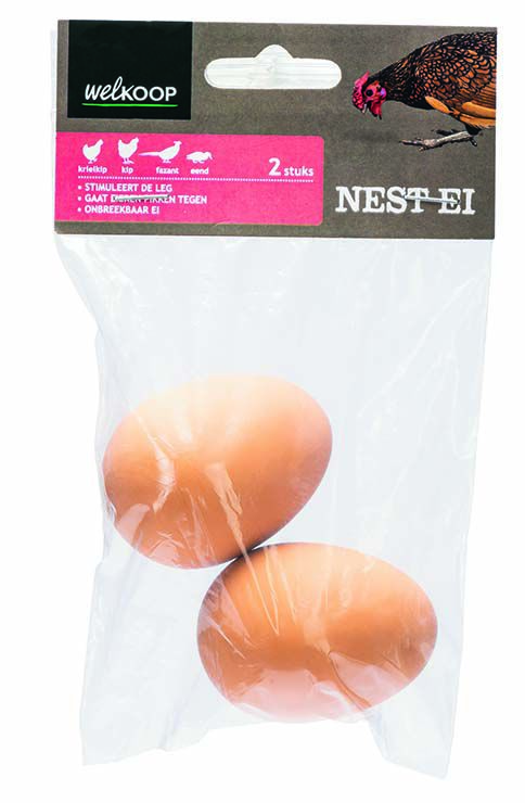 Welkoop - Nesteieren - 2 Stuks - bruin - 17.5x10.1x4.1 cm Welkoop - Nesteieren - 2 Stuks - bruin - 17.5x10.1x4.1 cm