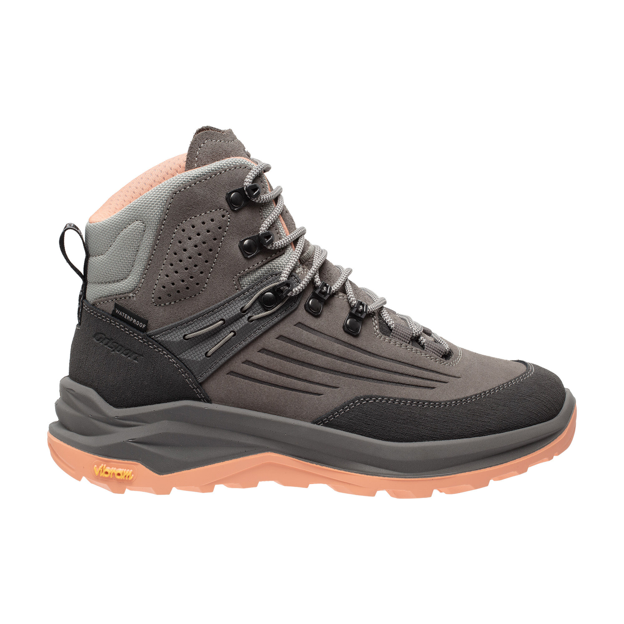 Grisport Overland Mid - Wandelschoenen - Grijs, Perzik - 36 Grisport Overland Mid - Wandelschoenen - Grijs, Perzik - 36