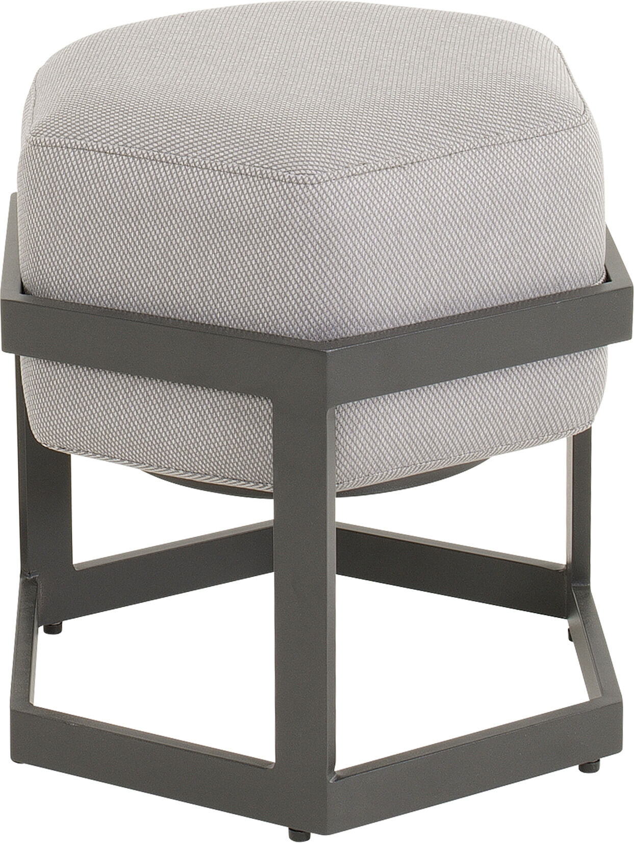 Lesli Living Esagono - Hocker - Antraciet - 47.5x41.5x48 cm Lesli Living Esagono - Hocker - Antraciet - 47.5x41.5x48 cm