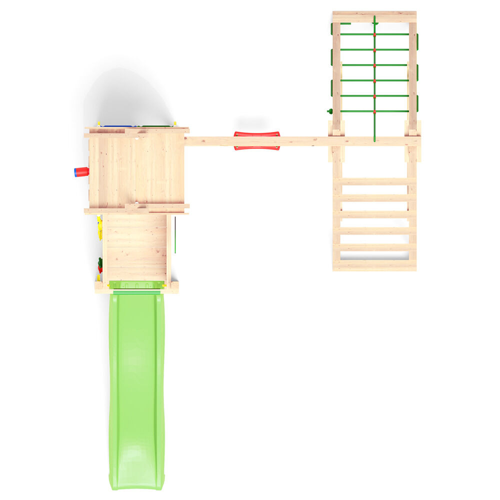 Jungle Gym Vinstra Grenen - Speeltoestel - Licht groen - Grenenhout