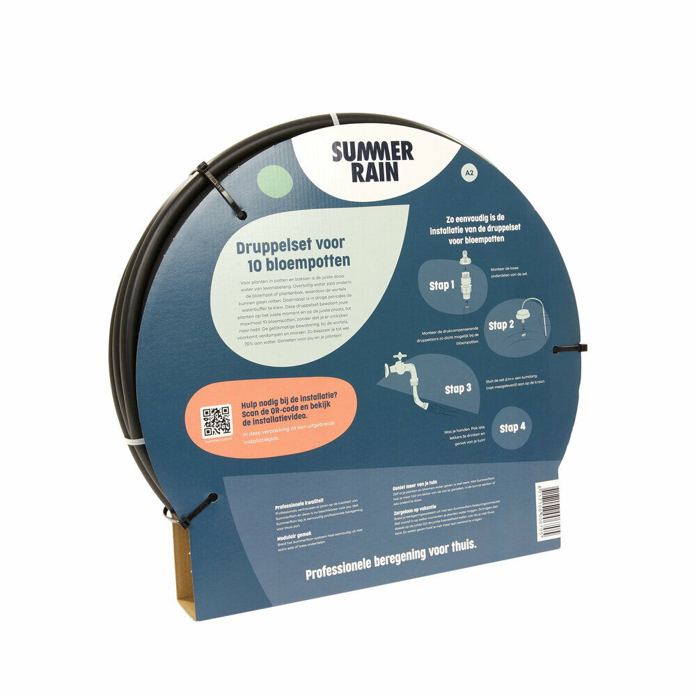 SummerRain - Druppelset voor bloempotten - 10 potten - 15 m