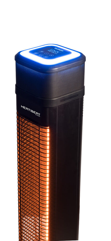 Eurom Heat and Beat - Staande terrasverwarmer - Zwart - 2200 W