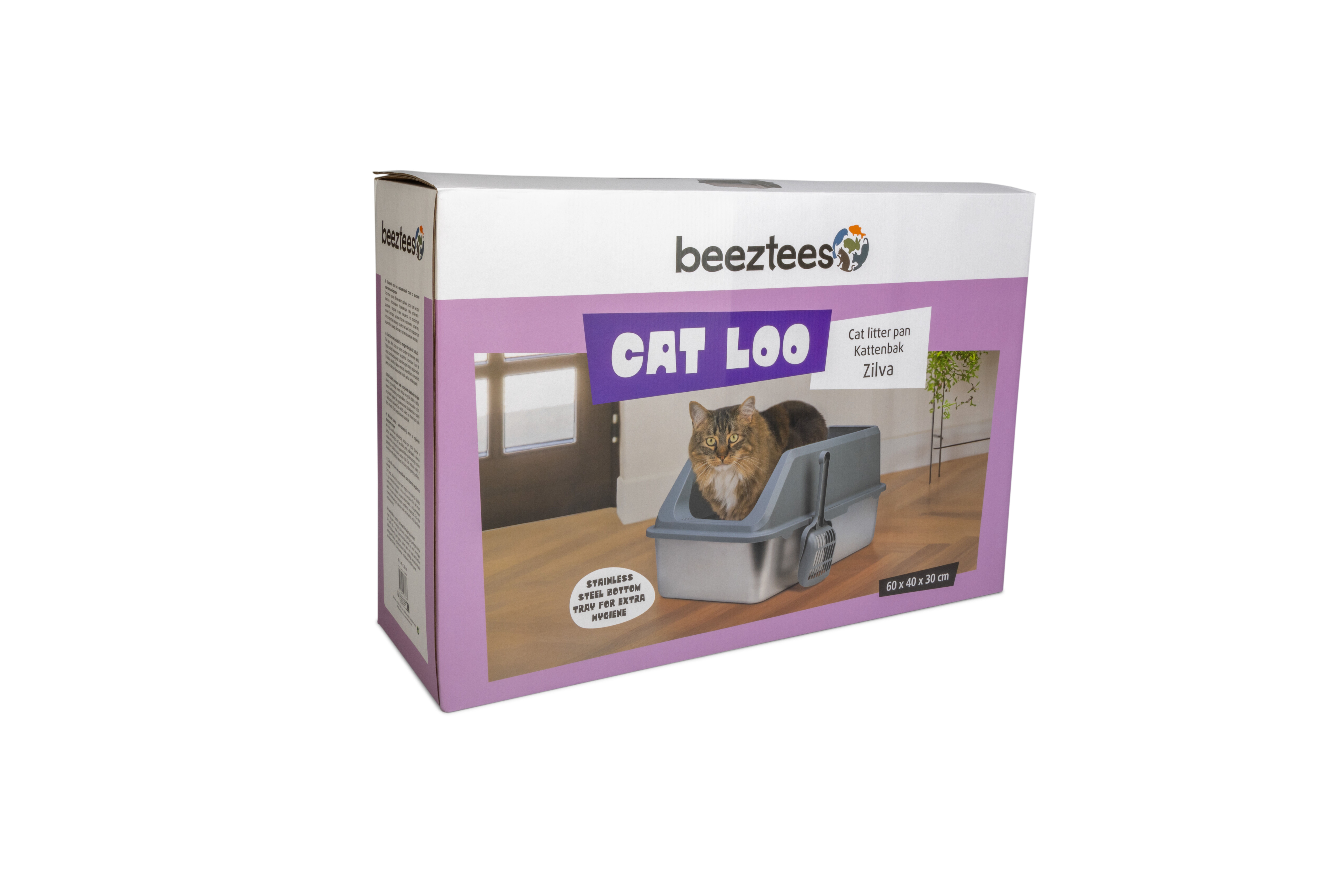 Beeztees Zilva - Kattenbak - Antraciet - 60x40x30 cm