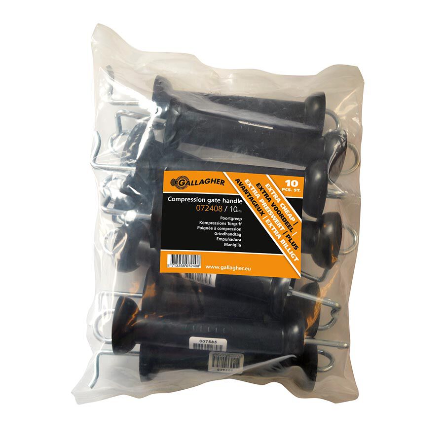 Gallagher - Poortgreep N - 370 cm - 10 Stuks - Zwart - 240 cm