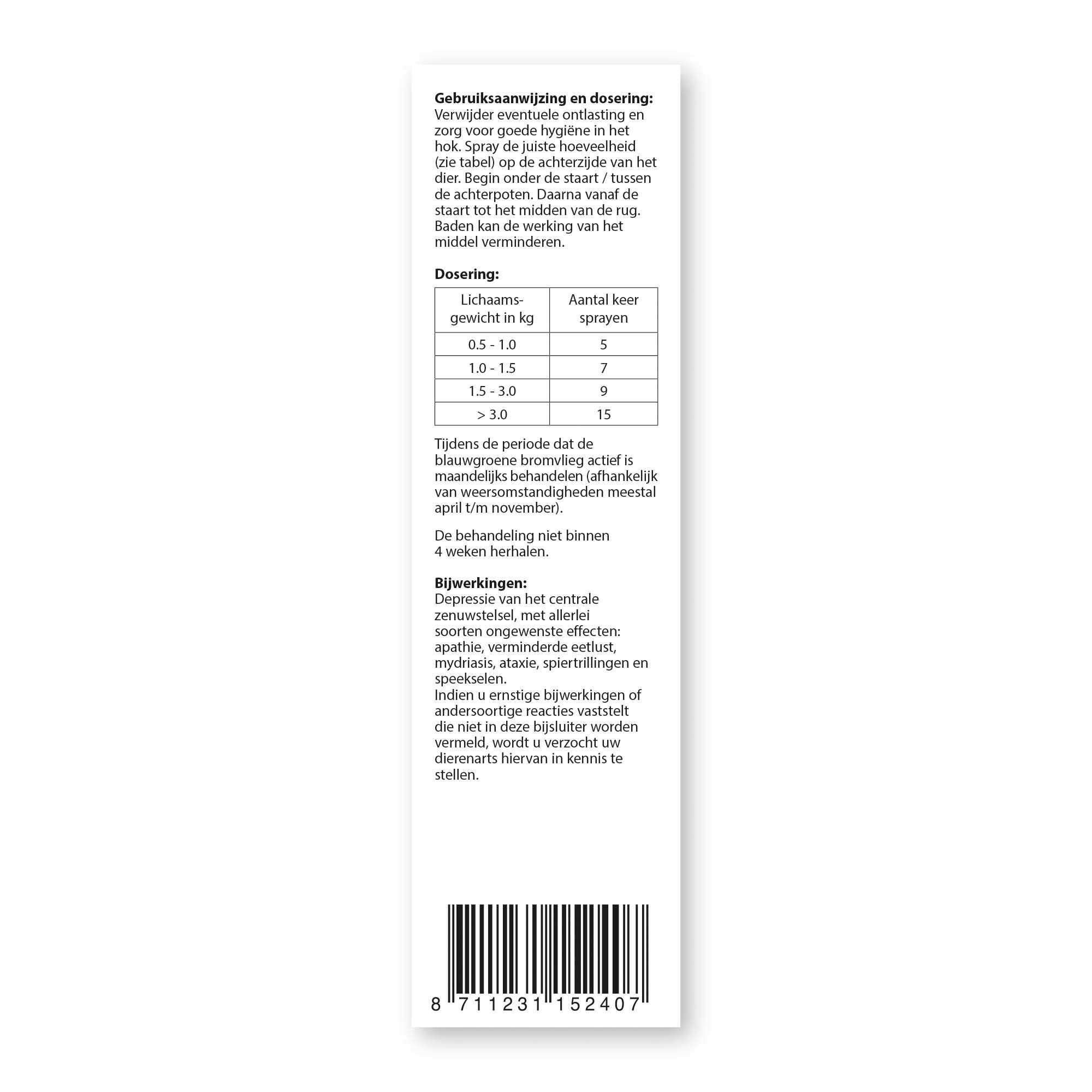 Beaphar Anti-Myiasis  (madenziekte)  - Diergeneesmiddel - 75 Milliliter