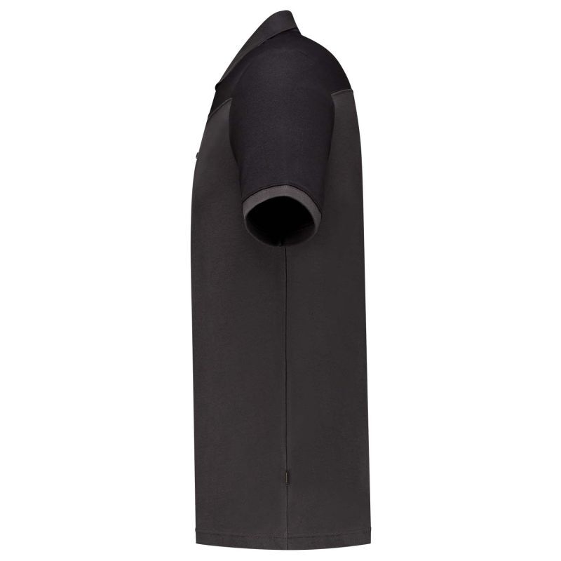 Tricorp Bicolor Naden  - Poloshirt - Donkergrijs Zwart - 4XL