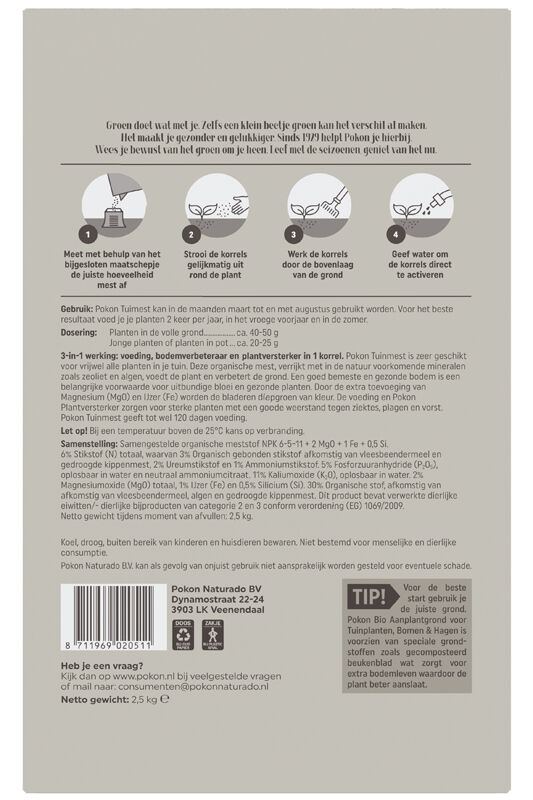 Pokon Tuinmest - Siertuinmeststof - 2.5 Kilogram