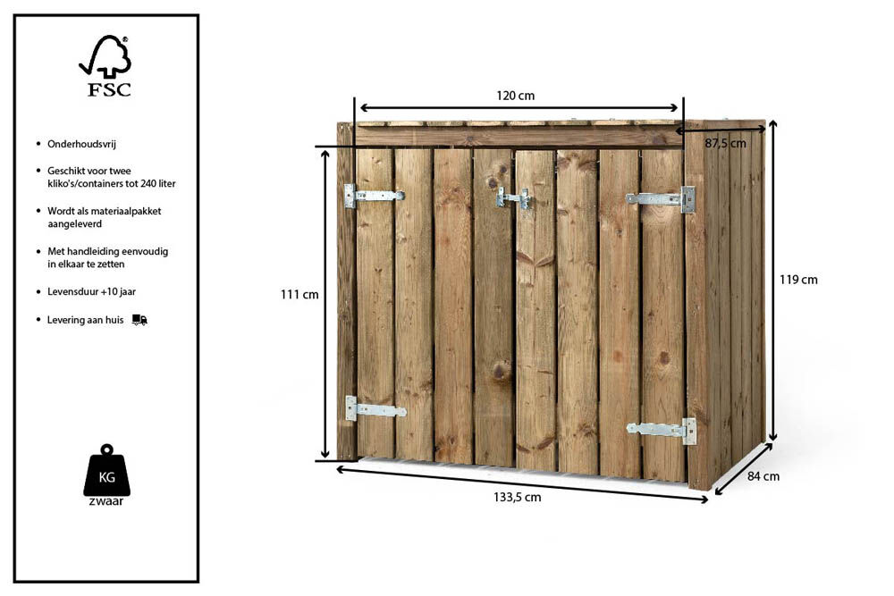 Volente Walter - Containerombouw - 119x87.5x133.5 cm