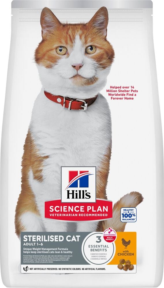 Hill's Science Plan Adult Sterilised Cat - Kattenvoer - 7 Kilogram - kip Hill's Science Plan Adult Sterilised Cat - Kattenvoer - 7 Kilogram - kip