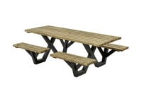Talen Buitenmeubelen Geïmpregneerd - Picknicktafel - Groen - 76x230x160 cm