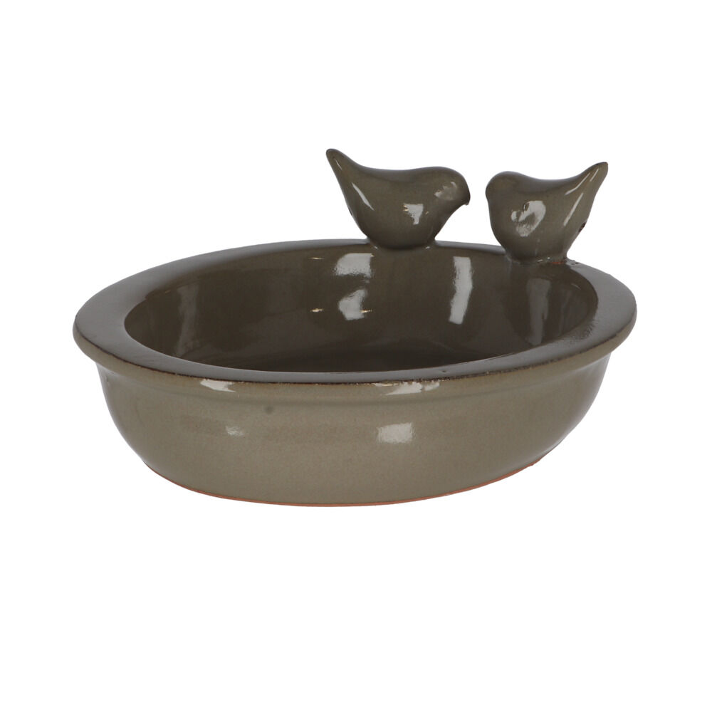 Best for Birds - Waterschaal ovaal - Grijs - 11x23x31 cm - Ovaal Best for Birds - Waterschaal ovaal - Grijs - 11x23x31 cm - Ovaal