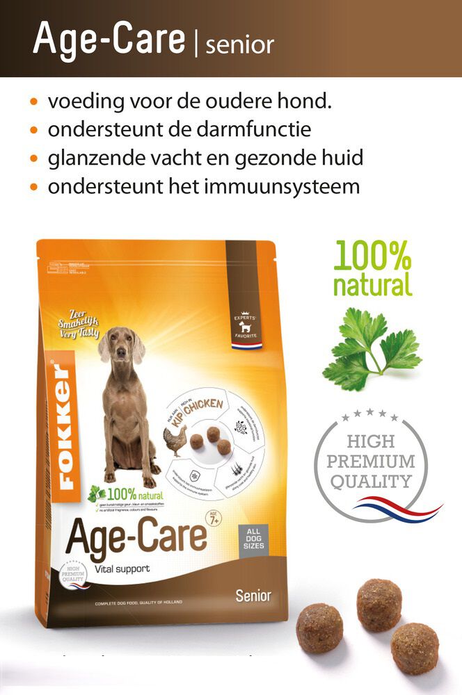 Fokker Age-Care - Hondenvoer - 13 Kilogram - kip, rijst
