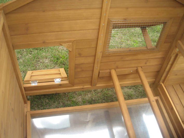 Kippenhok Bungalow - Bruin - Links