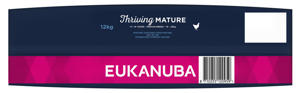 Eukanuba Thriving Mature Medium - Hondenvoer - 12 Kilogram - kip