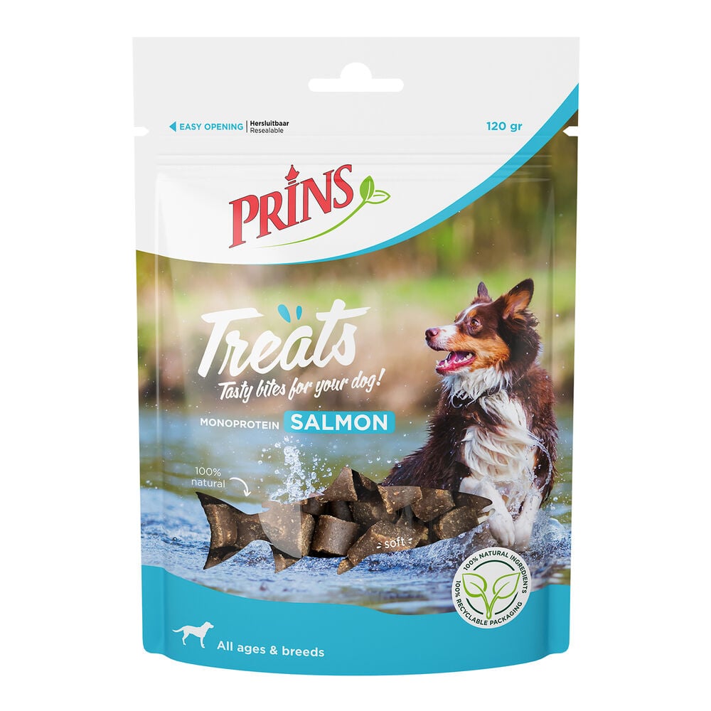Prins Treats - Hondensnack - 120 Gram - zalm Prins Treats - Hondensnack - 120 Gram - zalm