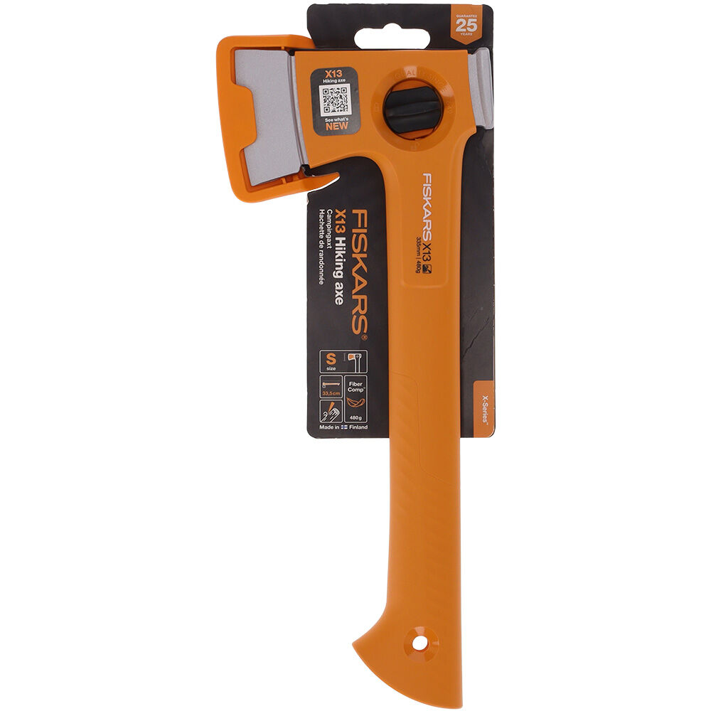 Fiskars X13 - Vrijetijdsbijl - Zwart, Oranje