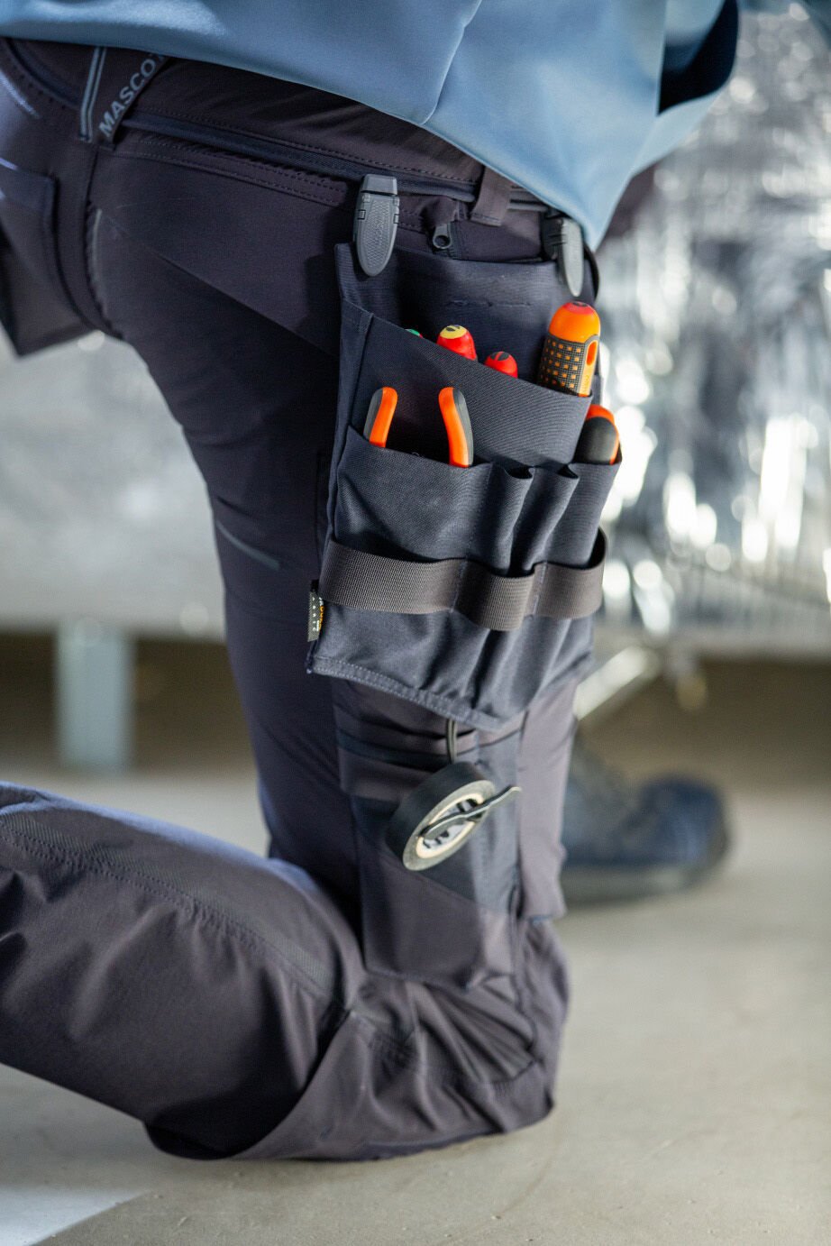 Mascot Customized - Spijkerzakken Elektricien - Zwart - 1 maat