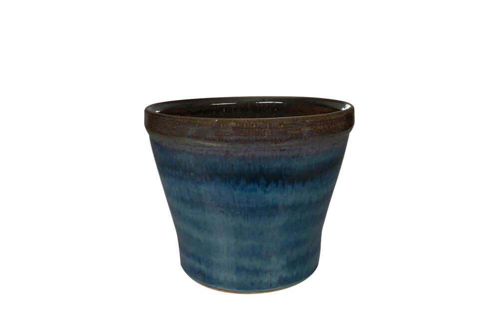 TS Collection Giel - Bloempot - Blauw - 28 cm TS Collection Giel - Bloempot - Blauw - 28 cm