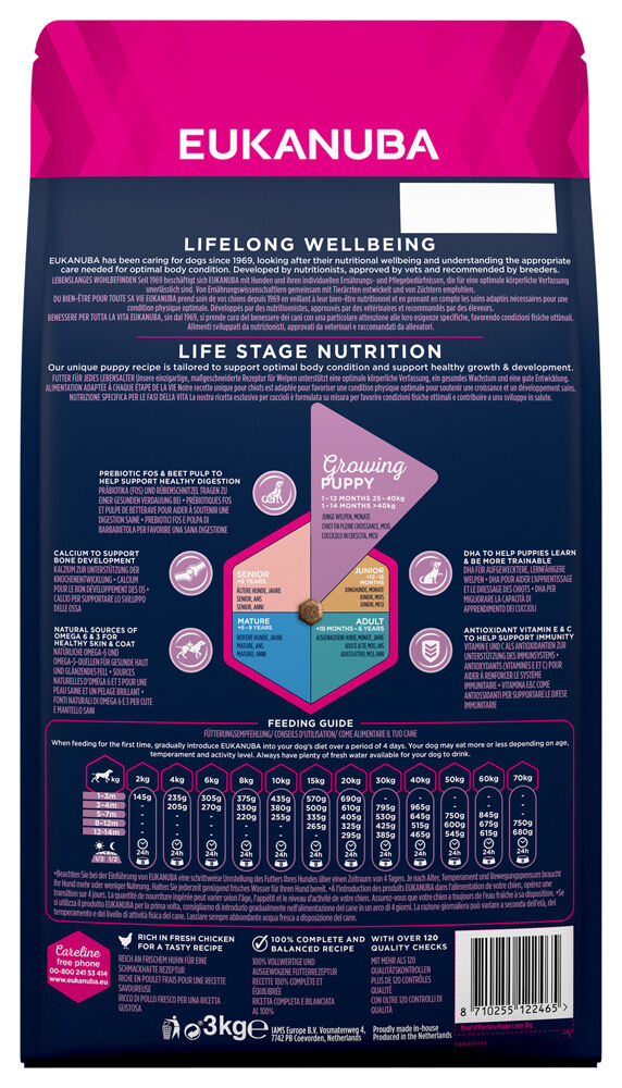 Eukanuba Growing Puppy Large - Hondenvoer - 3 Kilogram - kip