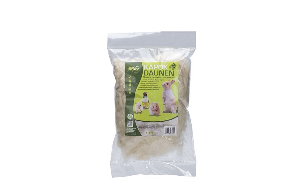 Zoobest Kapok - Nestmateriaal - 20 Gram - Wit - 25x16x5 cm Zoobest Kapok - Nestmateriaal - 20 Gram - Wit - 25x16x5 cm