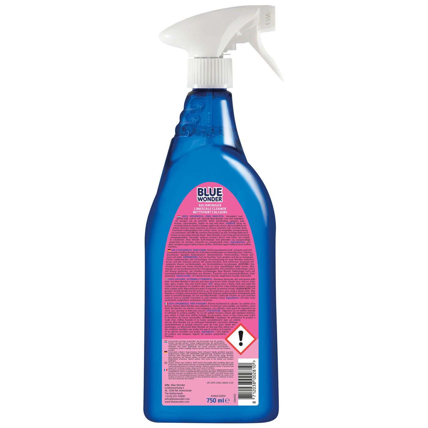 Blue Wonder Kalkreiniger - Reinigingsmiddel - 750 Milliliter - 9.4 cm