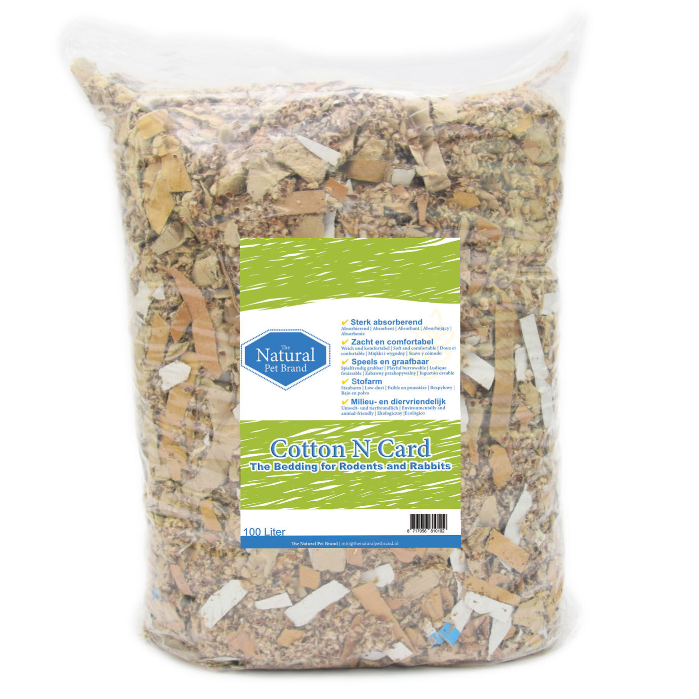 The Natural Pet Brand Cotton N Card - Bodembedekking - 100 Liter The Natural Pet Brand Cotton N Card - Bodembedekking - 100 Liter