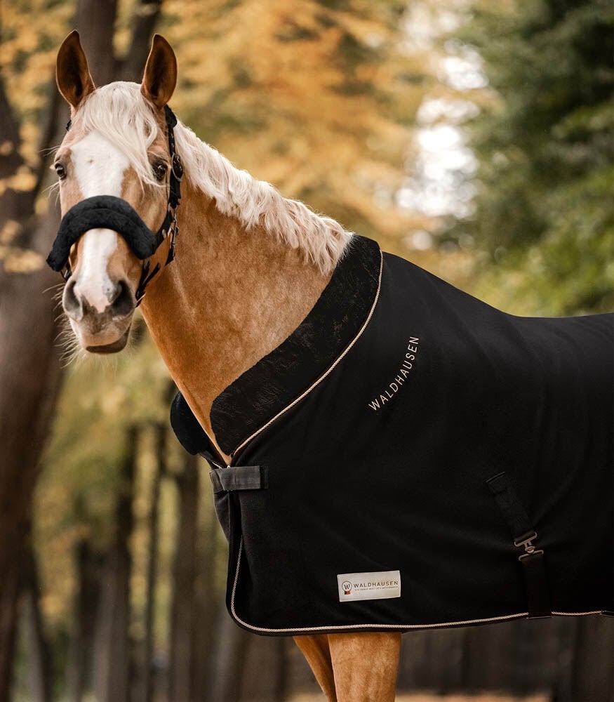 Waldhausen Modern Rose - Zweetdeken fleece - Zwart - 125/175