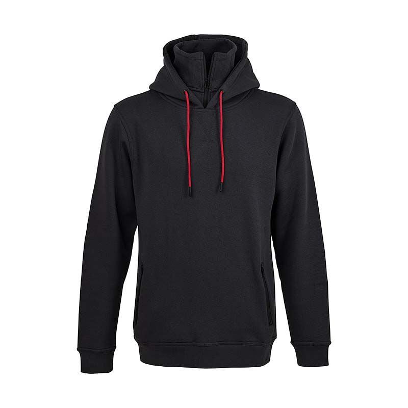 4Work Antalia ½ Rits Fleece Hoodie - Zwart - 2XL