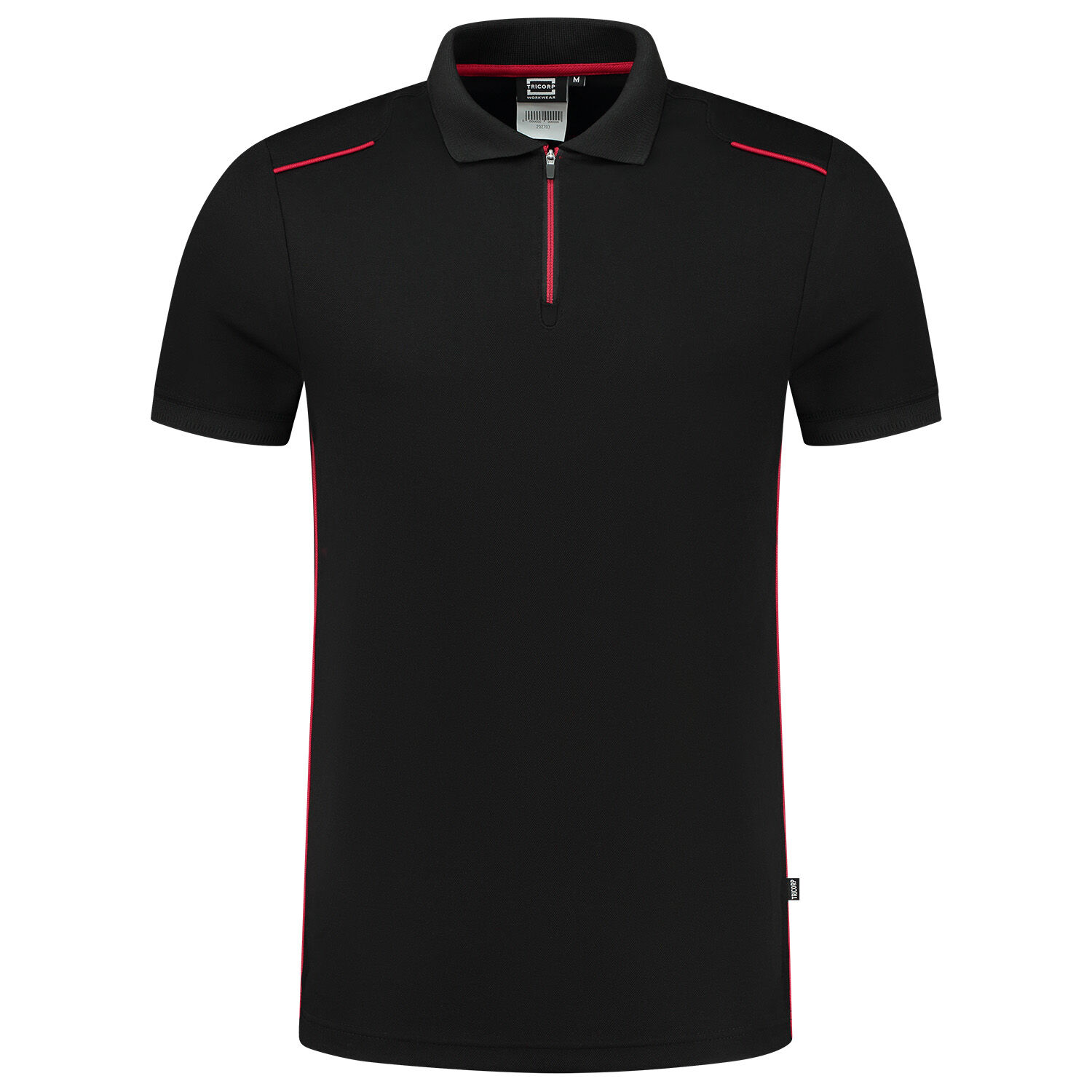 Tricorp Accent 202703 - Poloshirt - Zwart/Rood - 3XL