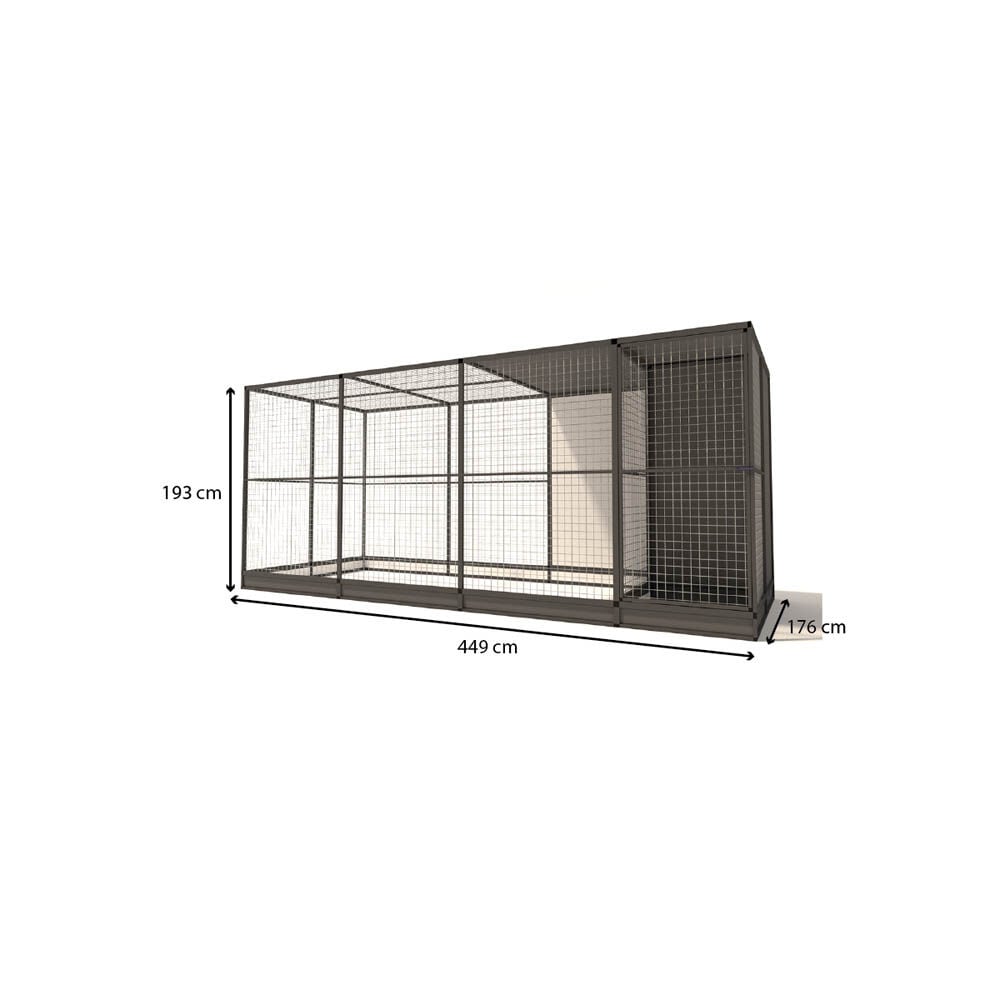 Glorenza Evi - Kattenren - Antraciet - 193x176x449 cm