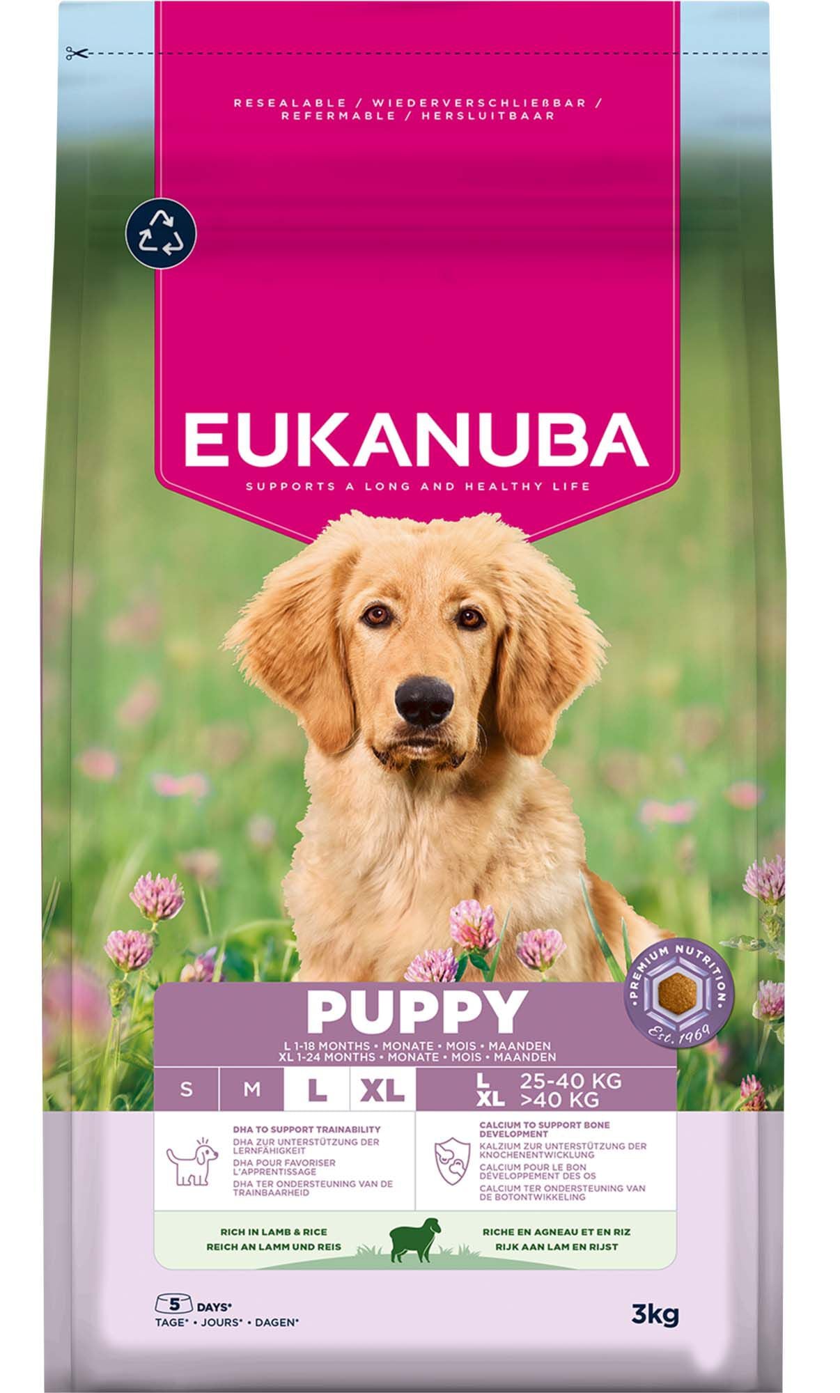 Eukanuba Puppy Large/Extra Large - Hondenvoer - 3 Kilogram - lam Eukanuba Puppy Large/Extra Large - Hondenvoer - 3 Kilogram - lam