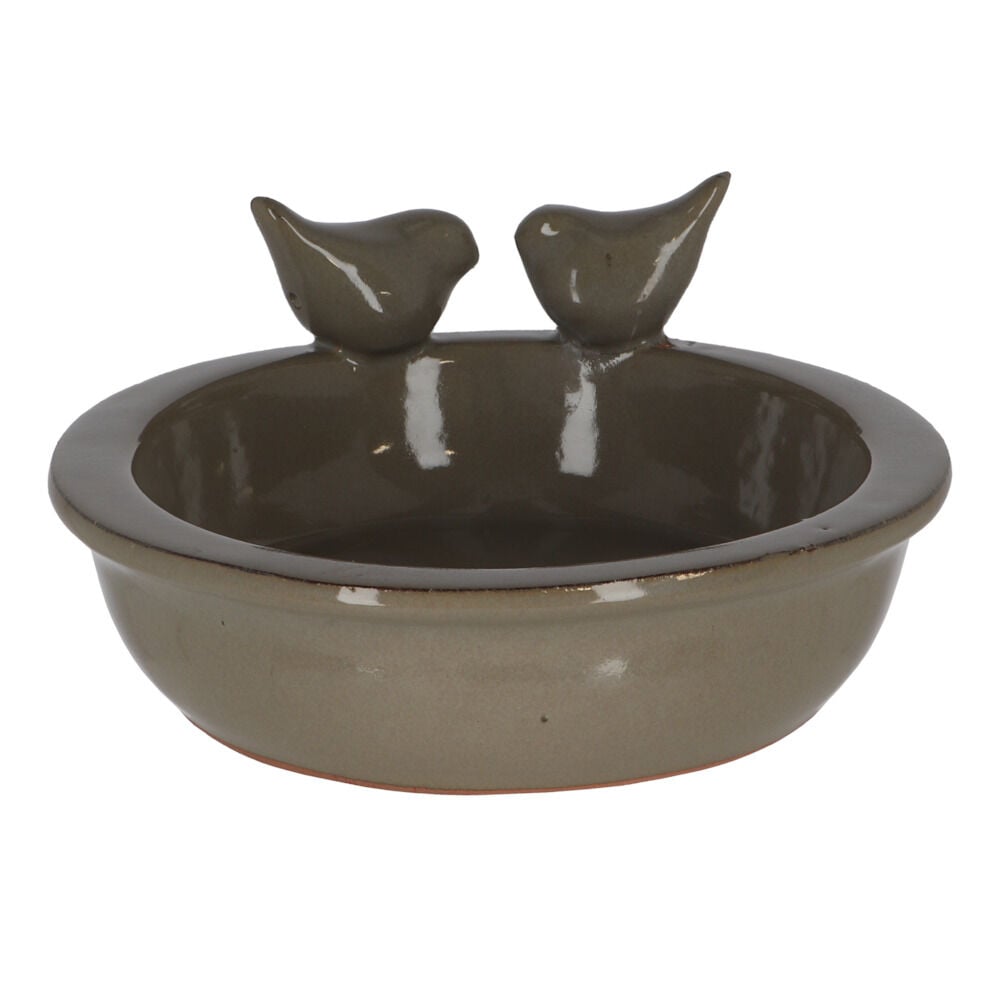 Best for Birds - Waterschaal ovaal - Grijs - 11x23x31 cm - Ovaal