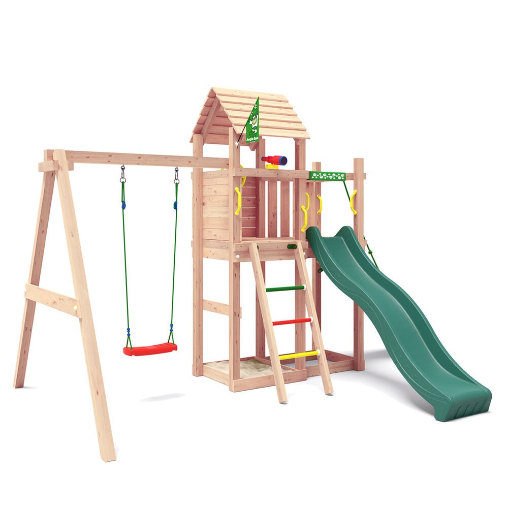 Jungle Gym Namsos Grenen - Speeltoestel - Donker groen - Grenenhout Jungle Gym Namsos Grenen - Speeltoestel - Donker groen - Grenenhout