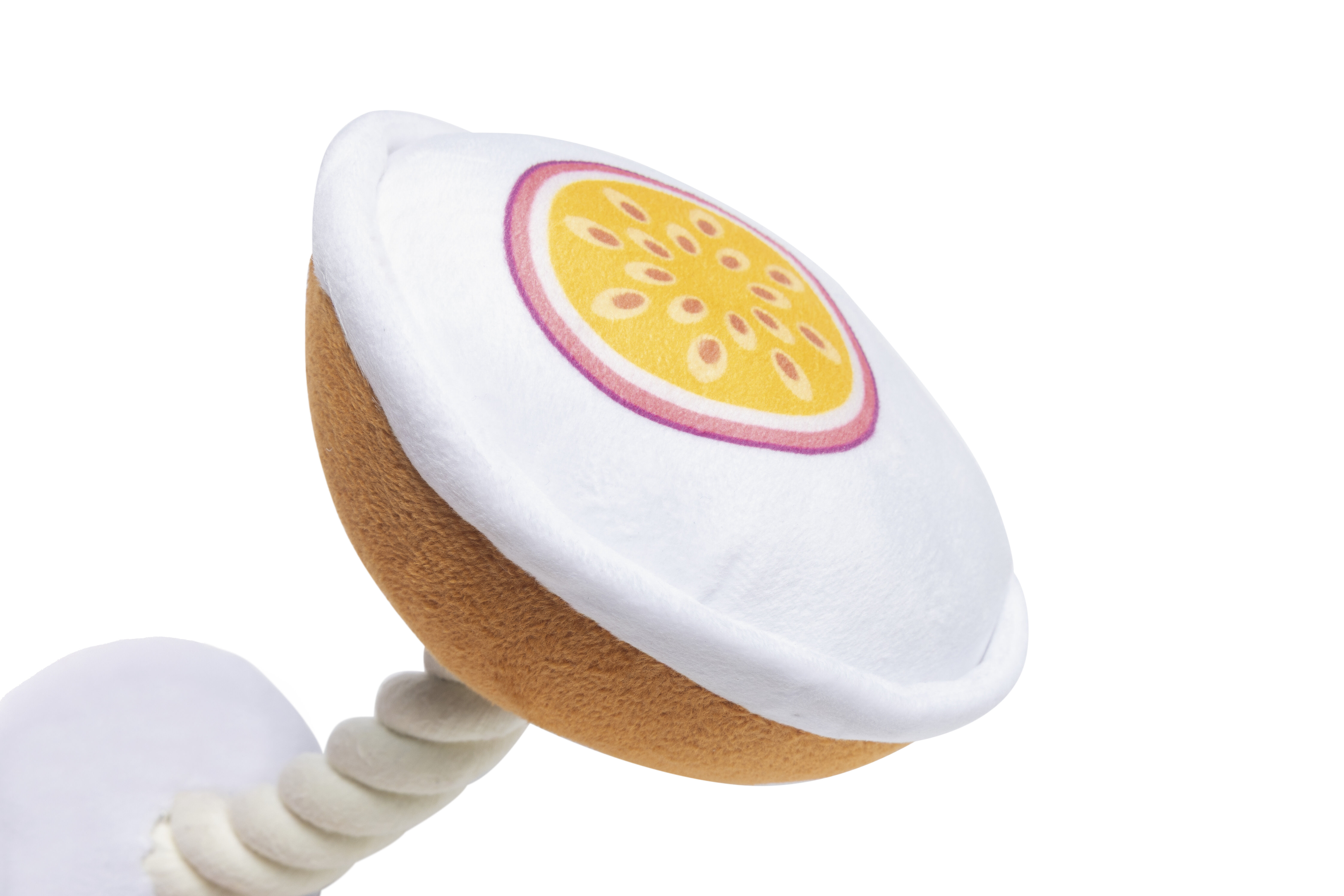 Beeztees Pluche Pawtini Knuffel - Flostouw - Hondenspeelgoed - Oranje - Wit - 12x18x13 cm