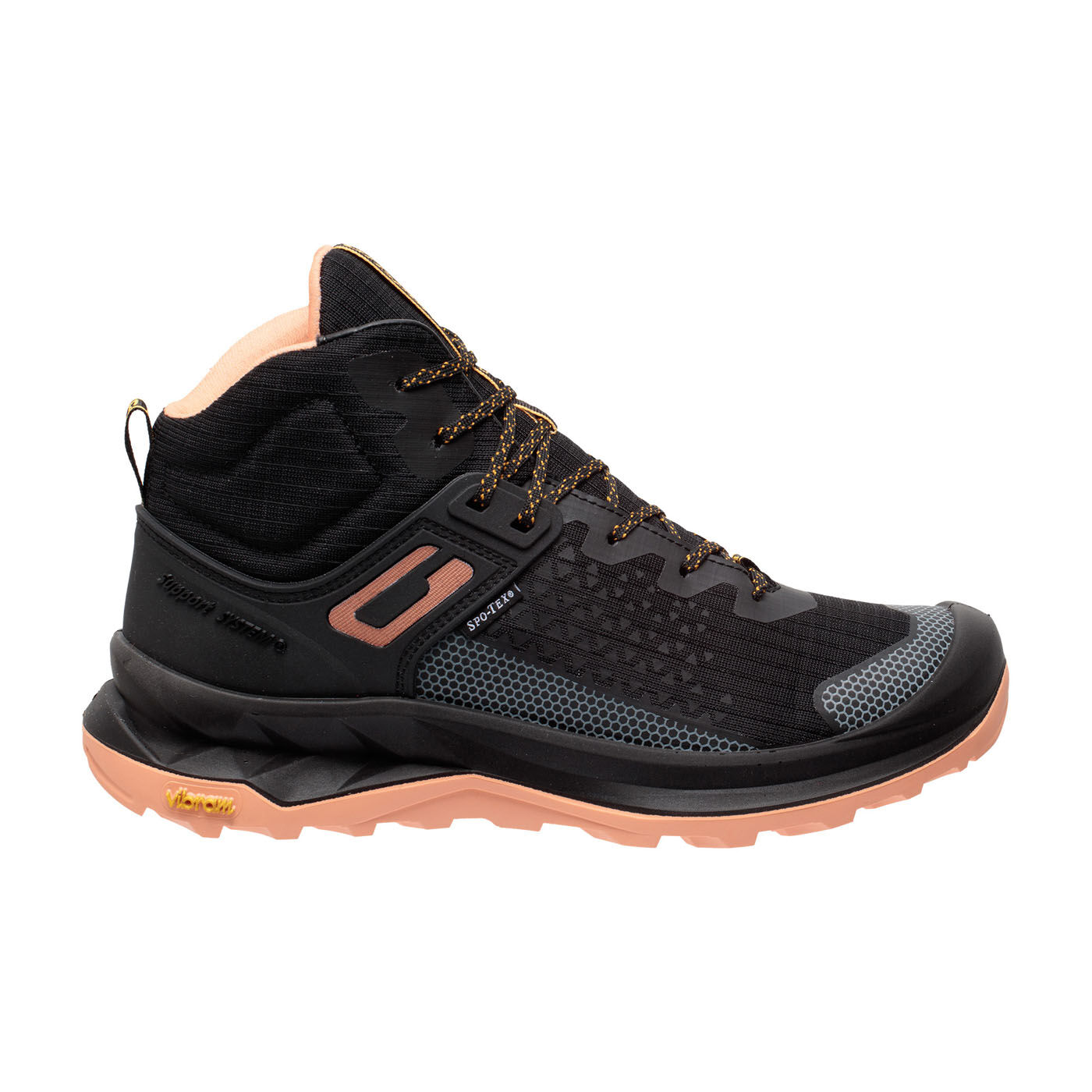 Grisport Explorer mid - Wandelschoenen - Zwart / Perzik - 38 Grisport Explorer mid - Wandelschoenen - Zwart / Perzik - 38