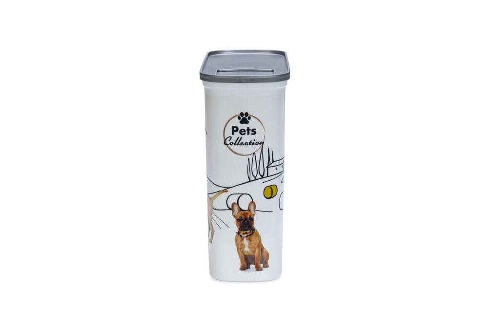 Curver Hond - Voercontainer - 6 Liter - Wit Grijs