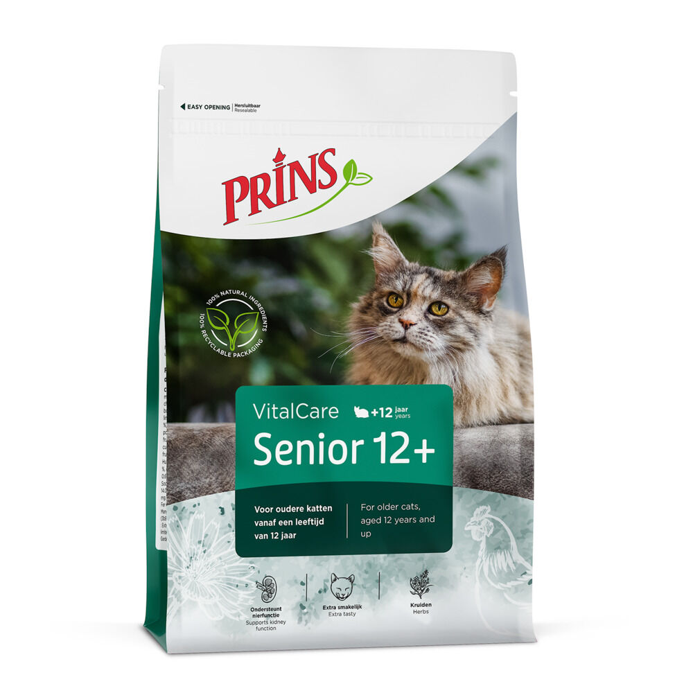 Prins Vital Care Senior 12+ - Kattenvoer - 1.5 Kilogram - kruiden