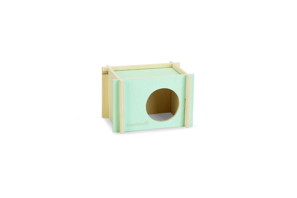 Beeztees Bildup - Hamsterhuis - Mint - 11x12x17 cm - S Beeztees Bildup - Hamsterhuis - Mint - 11x12x17 cm - S