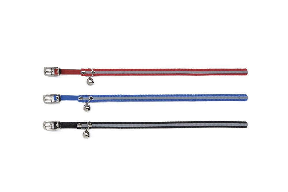 Beeztees Reflecterend - Kattenhalsband - Zwart - 32 cm