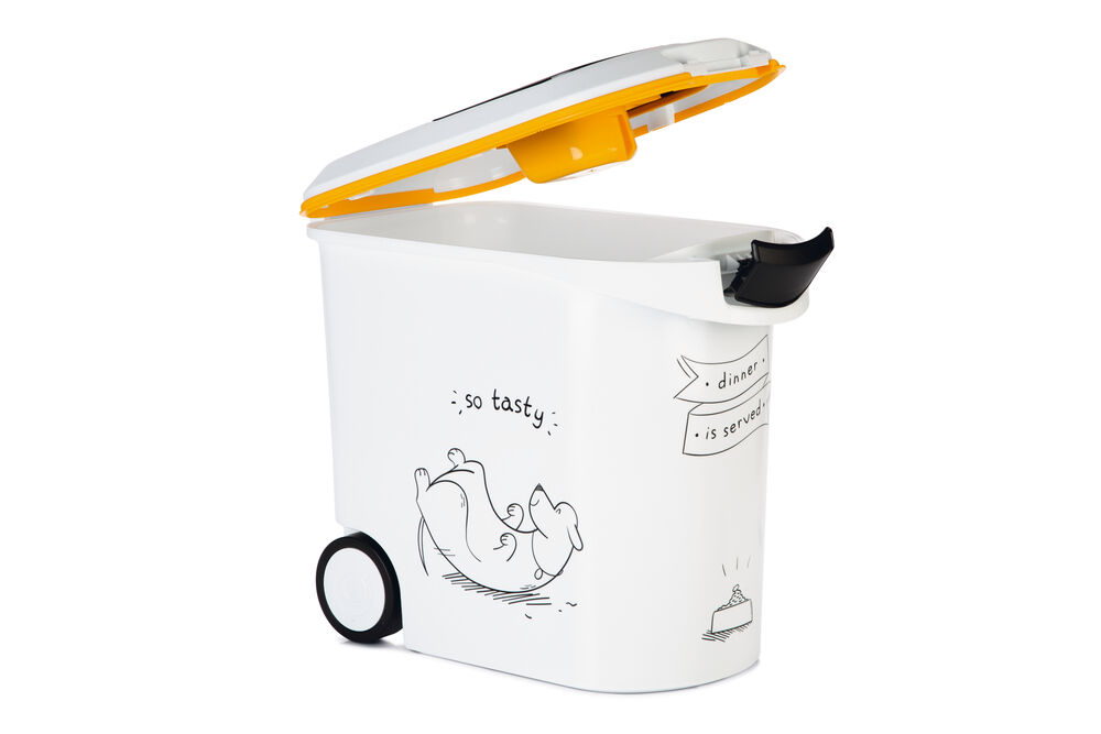 Curver Dis - Hond - Voercontainer - 35 Liter - Wit Grijs