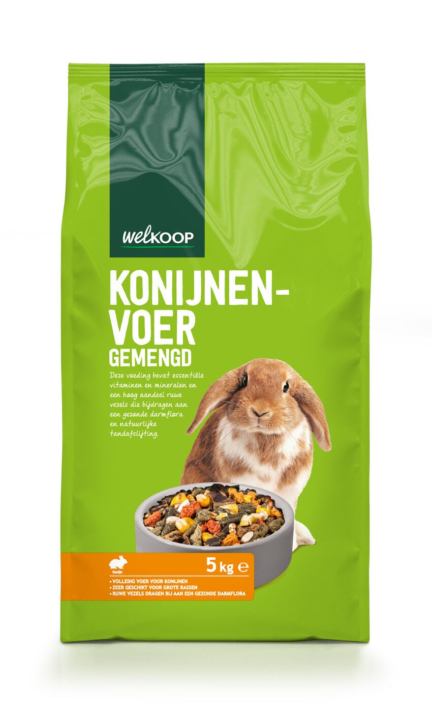Welkoop Gemengd Konijnenvoer - 5 Kilogram Welkoop Gemengd Konijnenvoer - 5 Kilogram