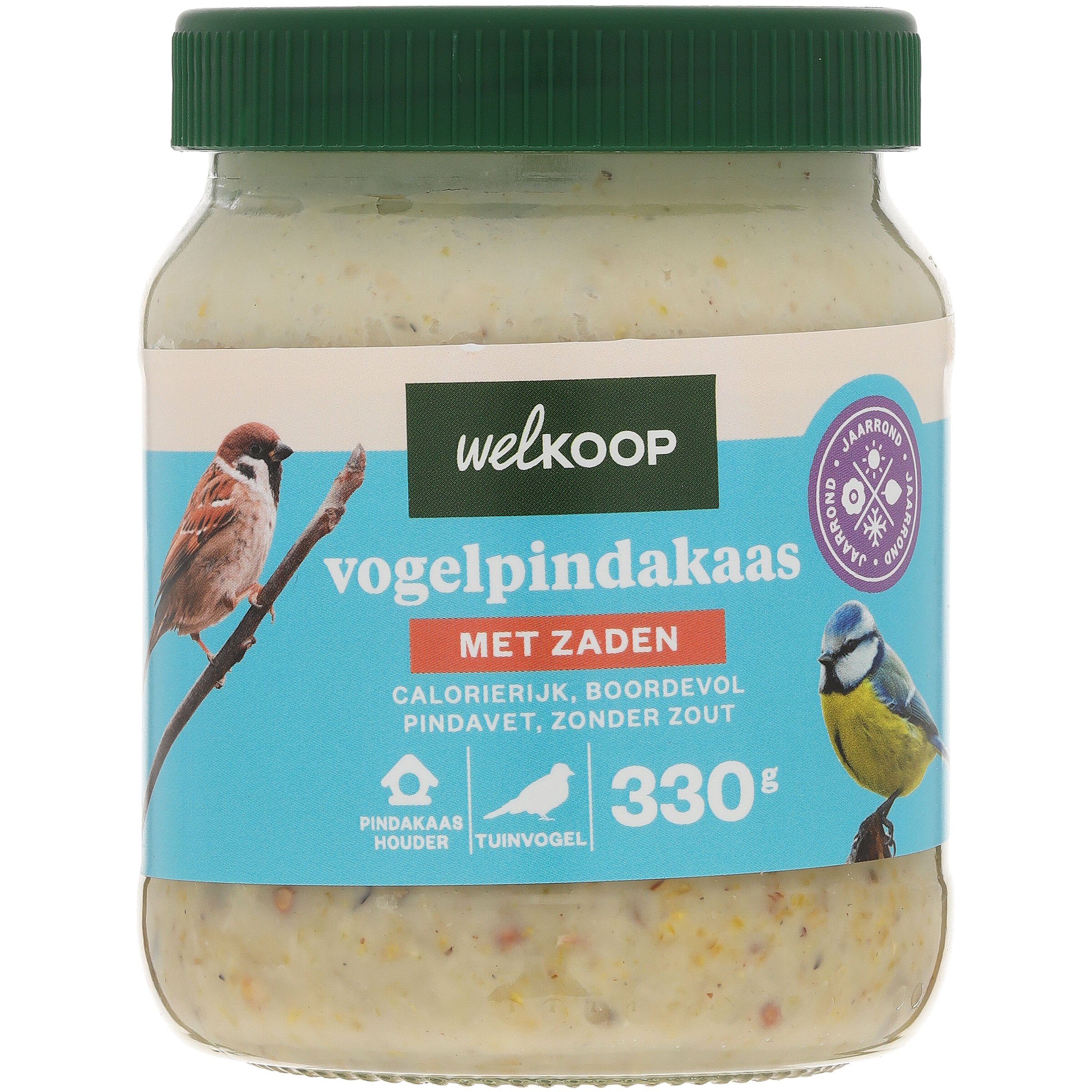 Welkoop - Vogelpindakaas - Tuinvogelvoer - 330 Gram - zaden