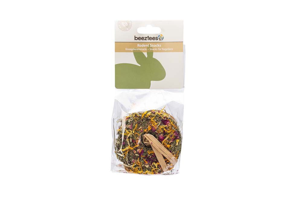 Beeztees Hooi donut - Knaagdiersnack - 65 Gram - bloemen Beeztees Hooi donut - Knaagdiersnack - 65 Gram - bloemen