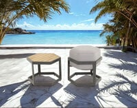 Lesli Living Esagono - Hocker - Antraciet - 47.5x41.5x48 cm