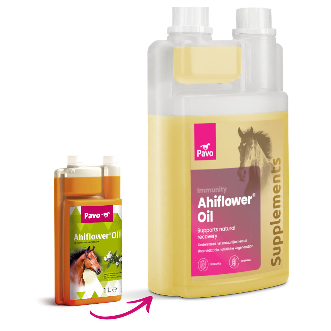 Pavo Ahiflower Oil - Supplement - Paardenvoer - 1 Liter