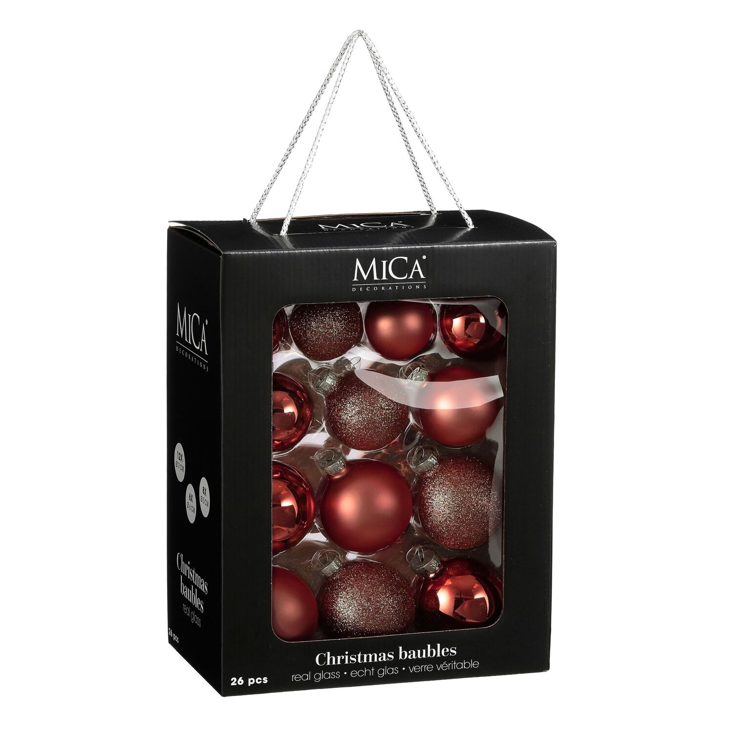 Mica Decorations - Glazen Kerstballen