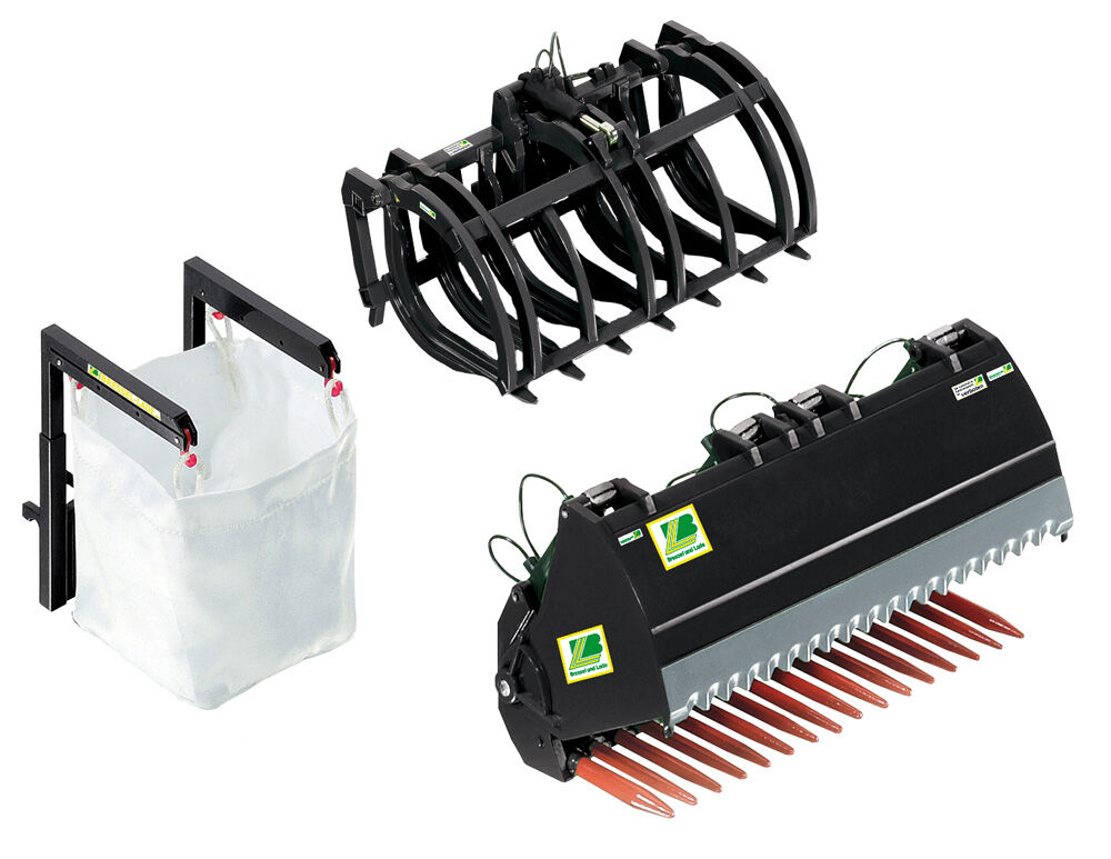 Wiking Accessoireset voorlader Set B zwart 1:32 - Accessoires