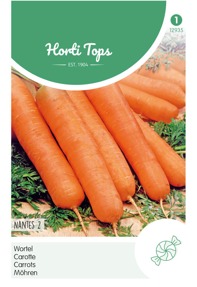 Hortitops Wortelen Daucus Carota Nantes - Groentezaden - 6 Gram Hortitops Wortelen Daucus Carota Nantes - Groentezaden - 6 Gram