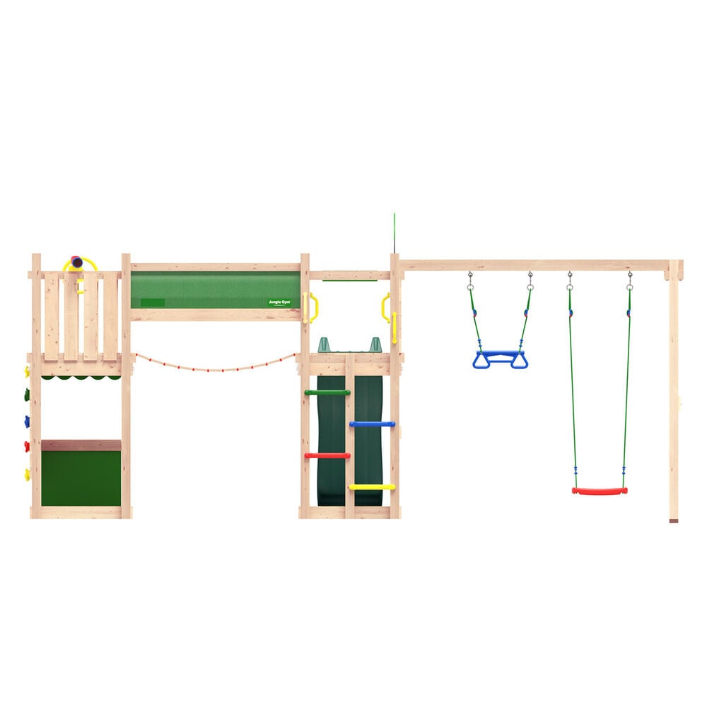 Jungle Gym Raufoss Grenen - Speeltoestel - Donker groen - Grenenhout